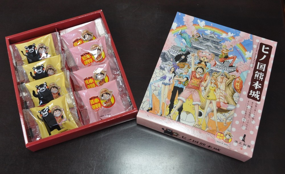 ONE PIECEコラボ商品菓子「ヒノ国熊本城」新発売・・・清正製菓｜くま