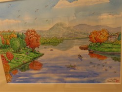 鶴屋8階で内藤謙一さんの水彩画展・・」・・新阿蘇大橋の絵など約70点