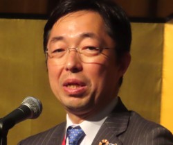 中田慎治 中田慎二理事長が新スローガンを表明・・」・・熊本青年会議所の新年会