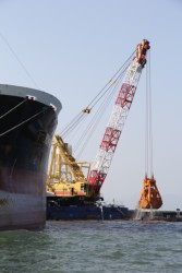 �u�O���u�v�ƌĂ΂��o�P�b�g�ō��D����������ƑD�B���D�͍`�쑤�ɂ��閄���n�A���꓇�n��ɉ^���D�ŉ^�΂��